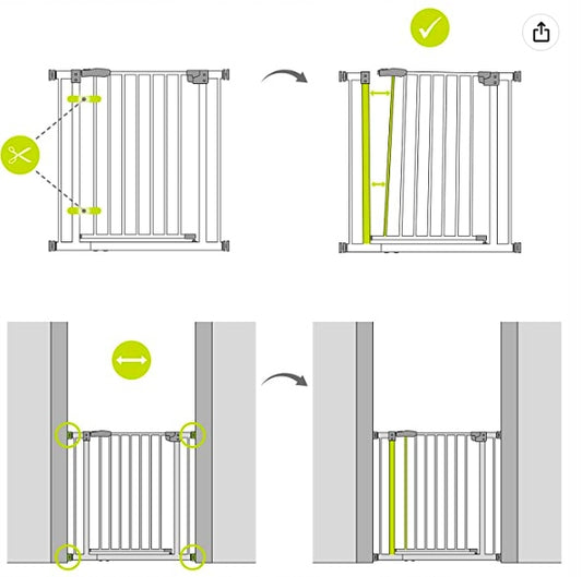 HAUCK Open'n Stop barrera de seguridad para escaleras instalación sin taladro 75-80