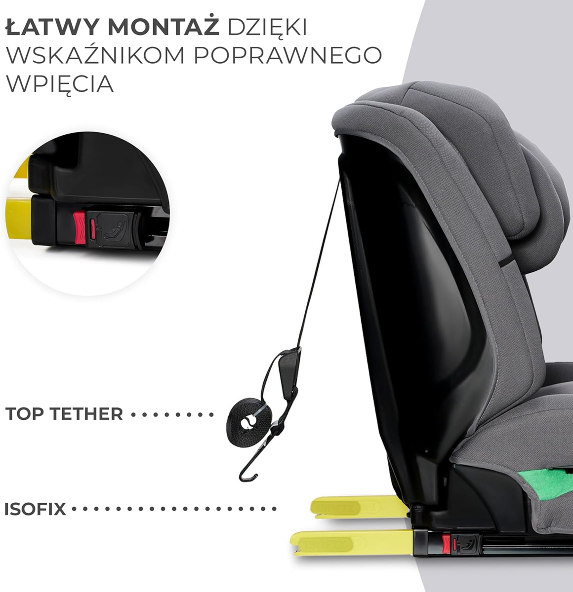 KINDERKRAFT SAFETY FIX 2 i-Size κάθισμα αυτοκινήτου 9-36kg gr 1/2/3 ISOFIX