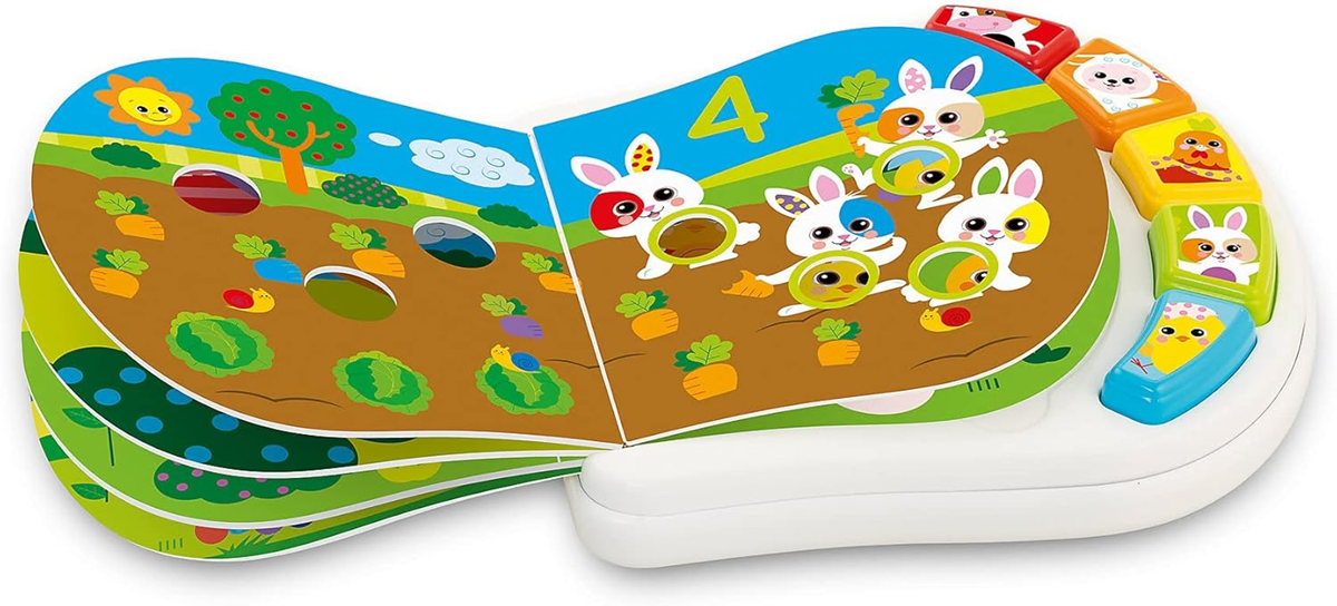 CHICCO Counting Farm ηλεκτρονικό εκπαιδευτικό βιβλίο 19 x 19,5 εκ.
