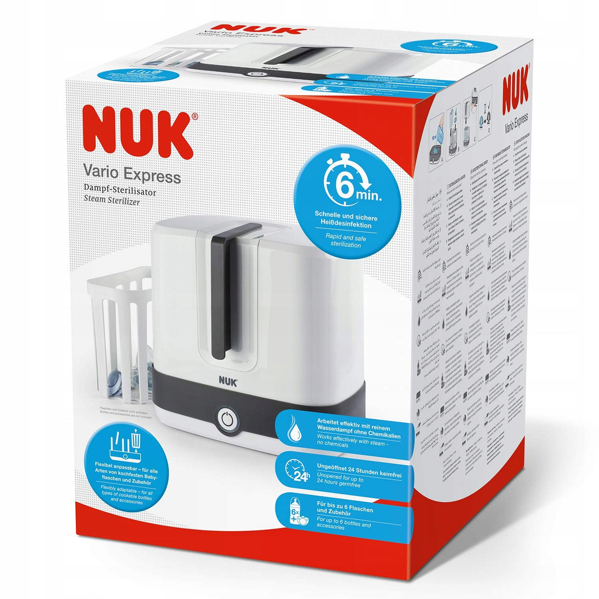 NUK Vario Express ångsterilisator 6 minuter 1 "O