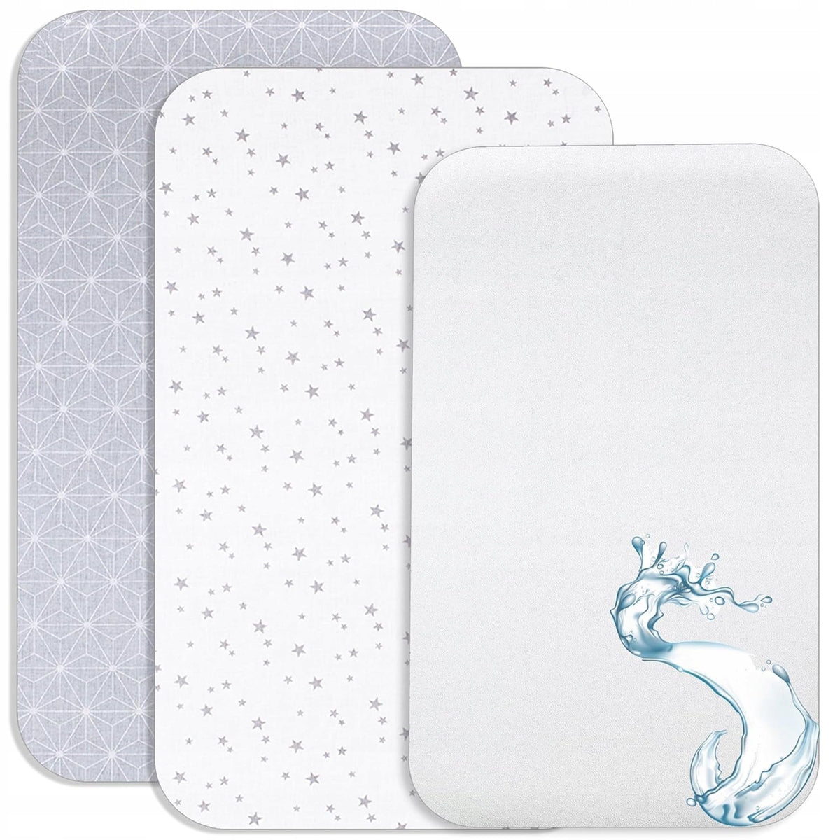 LOVELY HIPPO σεντόνι για κούνια x2 55x90 + προστατευτικό στρώματος