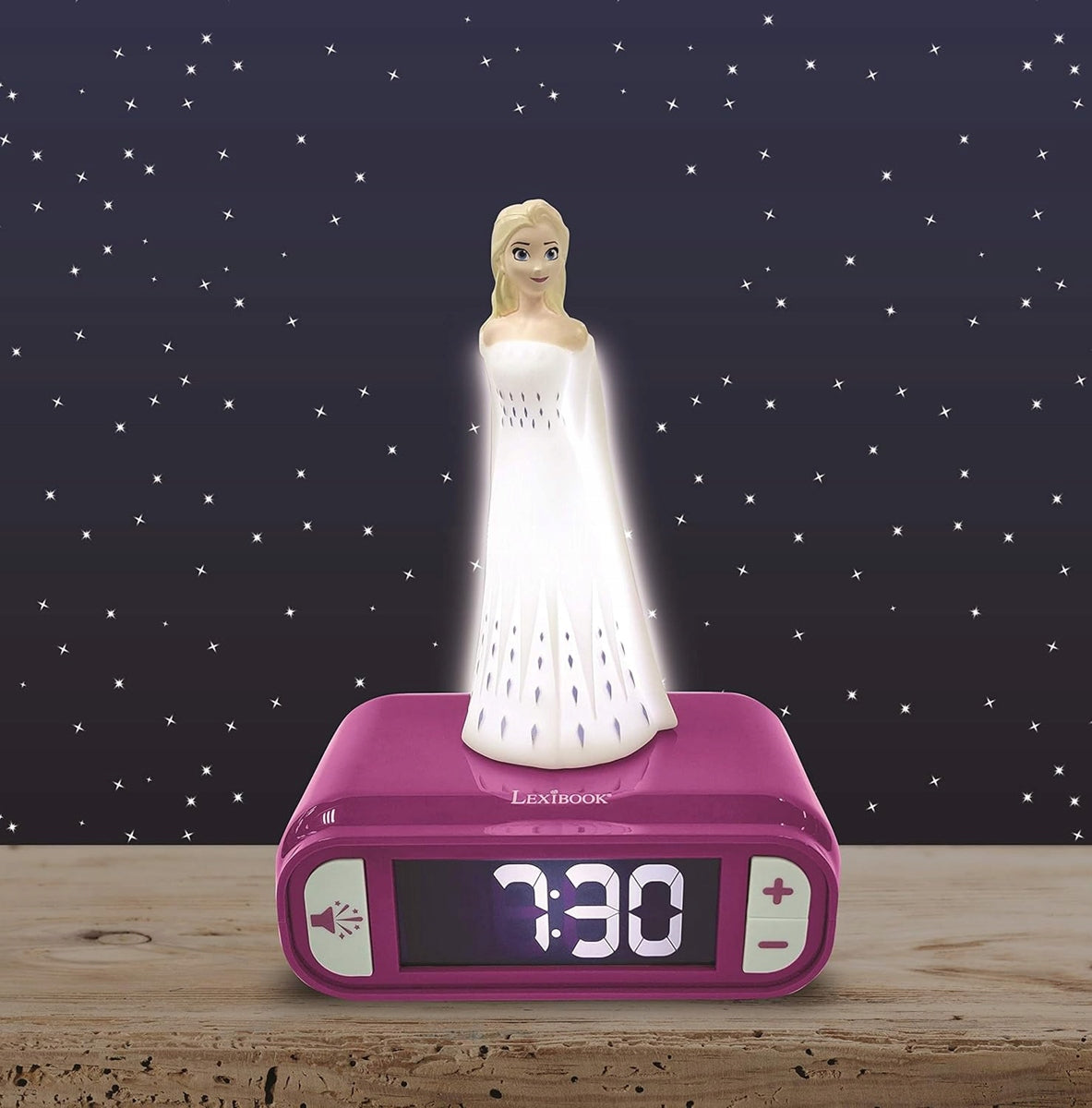 LEXIBOOK Ξυπνητήρι Frozen με φωτιζόμενη φιγούρα Έλσα 18 εκ.