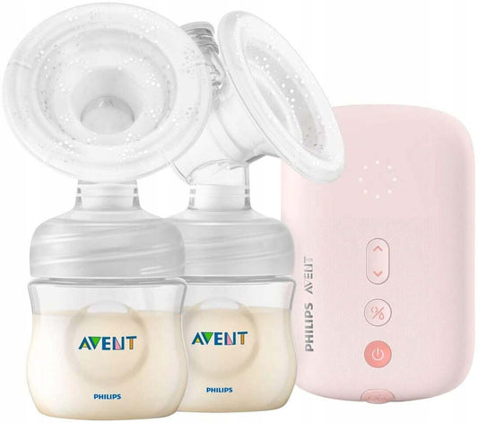 PHILIPS AVENT SCF397/11 podwójny LAKTATOR elektr.. różowy, elektryczny laktator podwójny z technologią Natural Motion