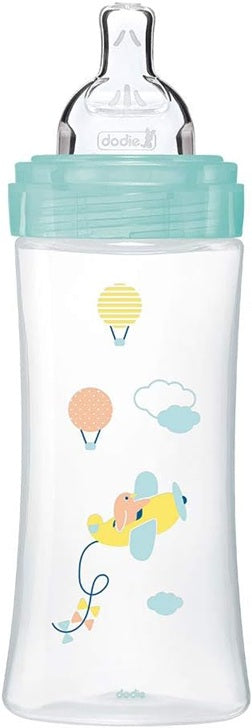 DODIE sticlă 330 ml tetină 3 flux rapid 6 luni+