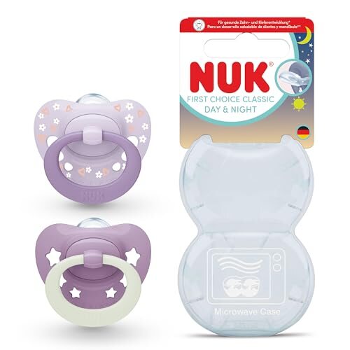 NUK First Choice Classic Day & Night smoczki 0-6m różowe 2 szt. – zdjęcie produktu 2