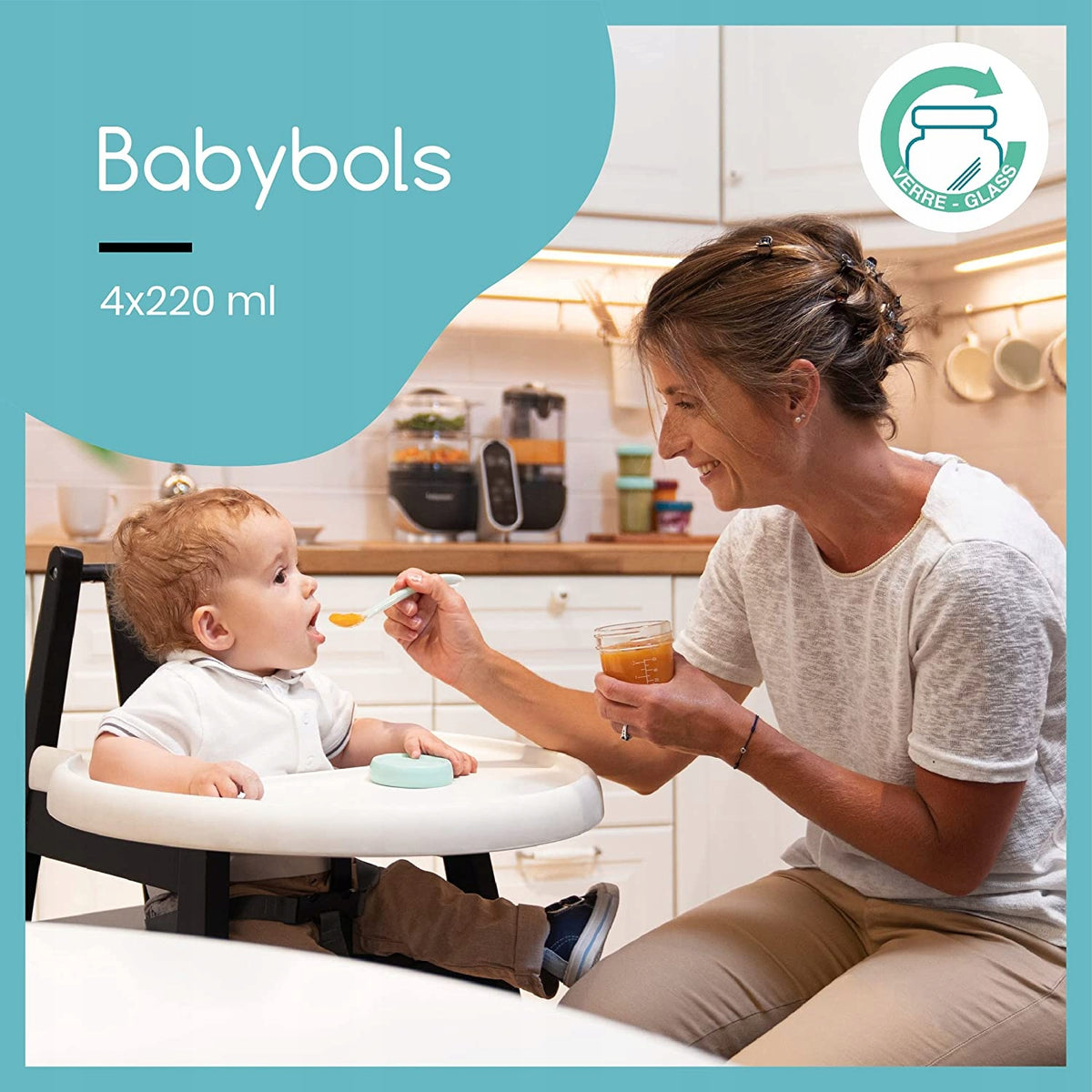 BABYMOOV Babybols γυάλινα δοχεία 4x220ml