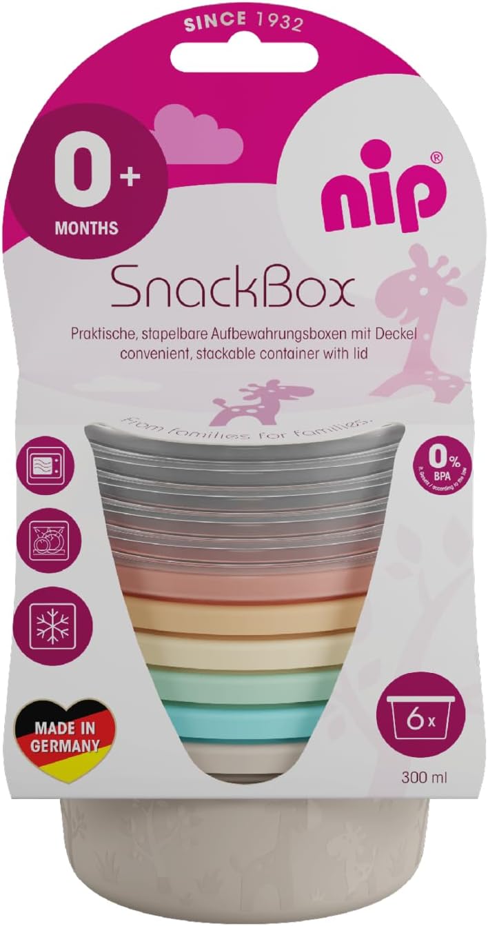 NIP Snackbox δοχείο με καπάκι 6 x 300 ml