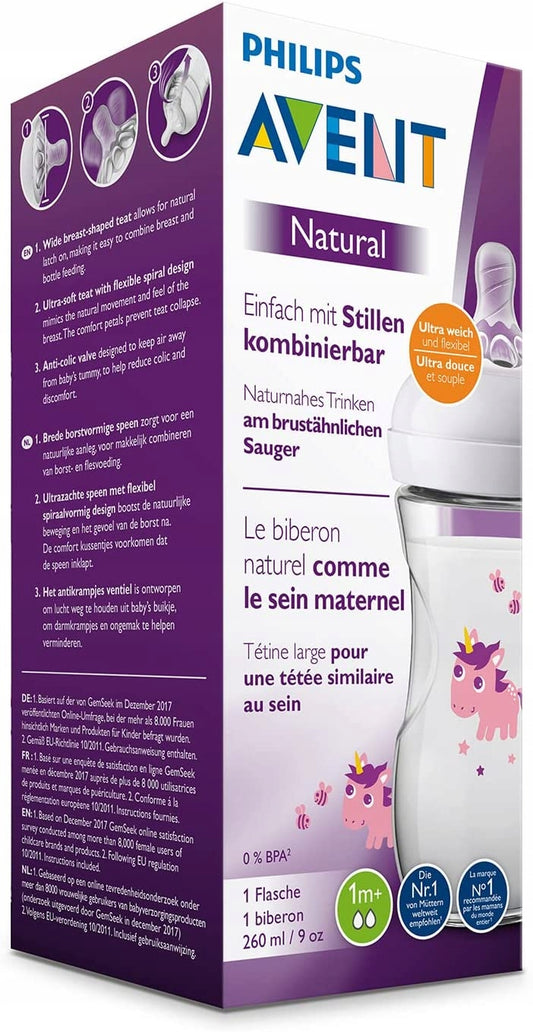PHILIPS AVENT Natural Flasche 260 ml Sauger 1m+