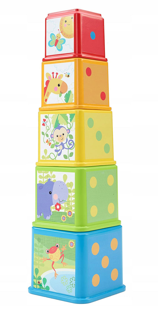 FISHER-PRICE piramide impilabile con animaletti 5 pezzi 6m+
