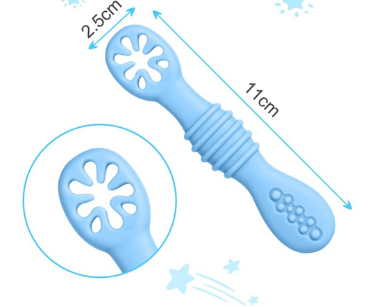 VICLOON sada silikonových lžiček na pevnou stravu 4 kusy 11 cm