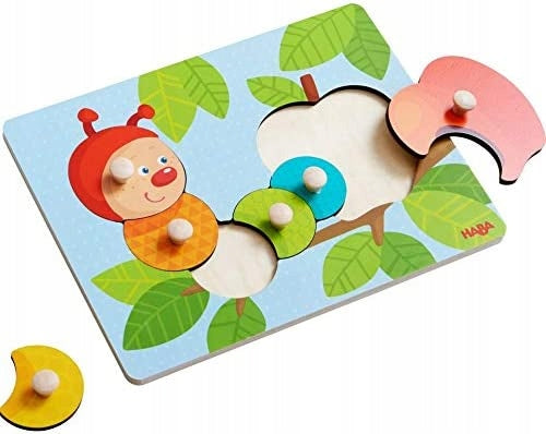 HABA Oruga Mina puzzle de madera 6 piezas 12 m+