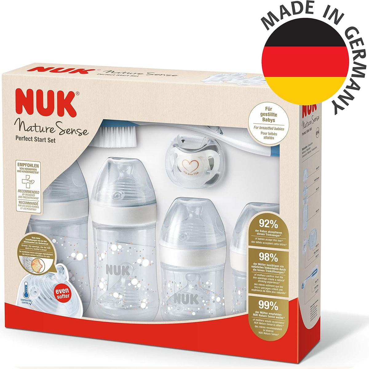 NUK Perfect Start Set NATURE SENSE temperature control