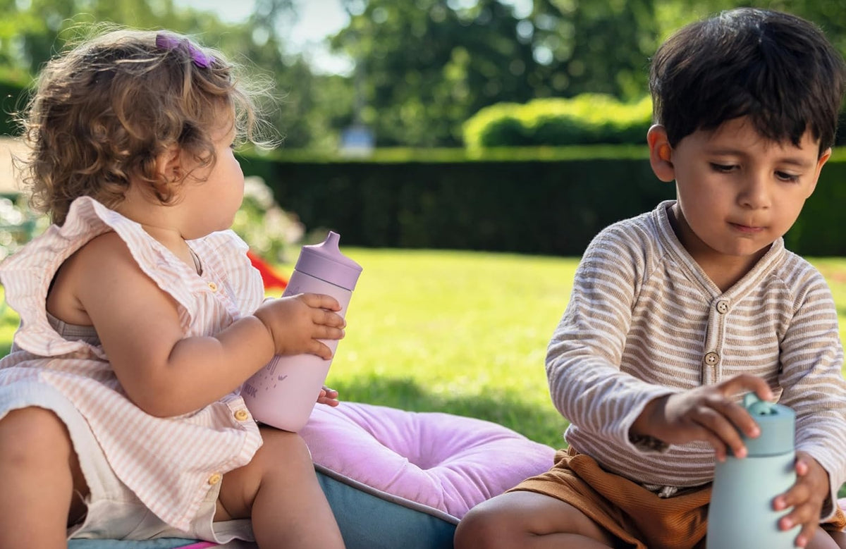 NUK Mini-Me Sip biberão em aço com bocal rígido 300 ml 9 m+ RAPOSA