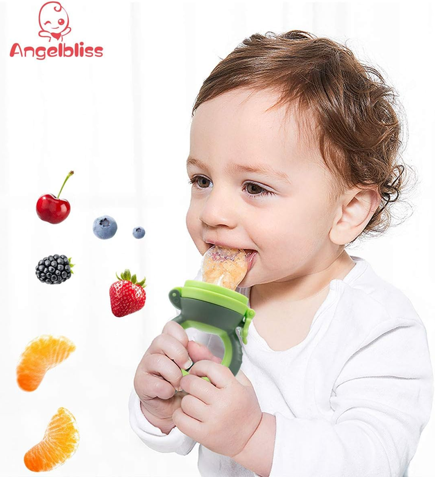 ANGELBLISS τροφοδότης φρούτων για βρέφη 3-12m 2 τεμάχια 6 πιπίλες