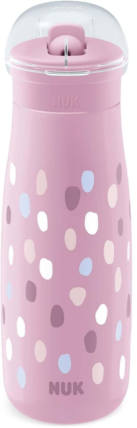 NUK Mini-Me Flip stalowa butelka ze słomką i ustnikiem 500 ml 12 m+ – zdjęcie 2