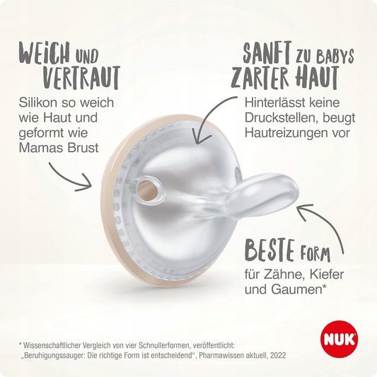 NUK MommyFeel soother x2, storage box