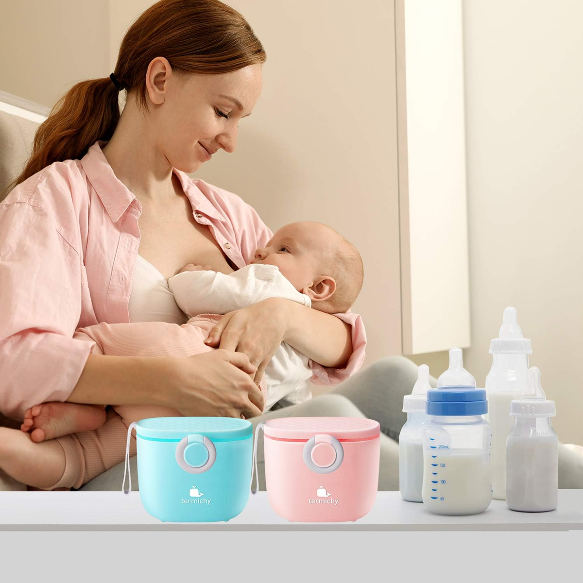 TERMICHY δοχείο για βρεφικό γάλα σε σκόνη 500 ml 250 g + μεζούρα