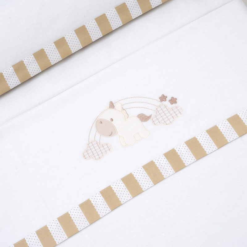 INTERBABY σετ σεντόνια 3 τεμαχίων 60x120 / 40x60 / 110x155