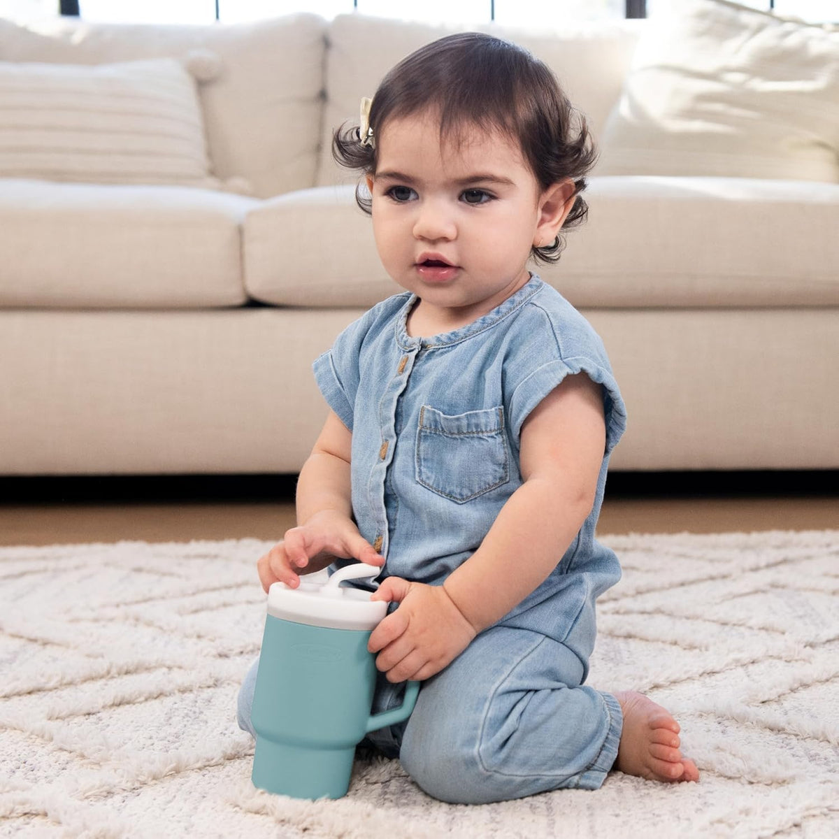 INFANTINO My 1st Tumbler σιλικόνιο εκπαιδευτικό ποτηράκι με στόμιο 266 ml 6+ μηνών