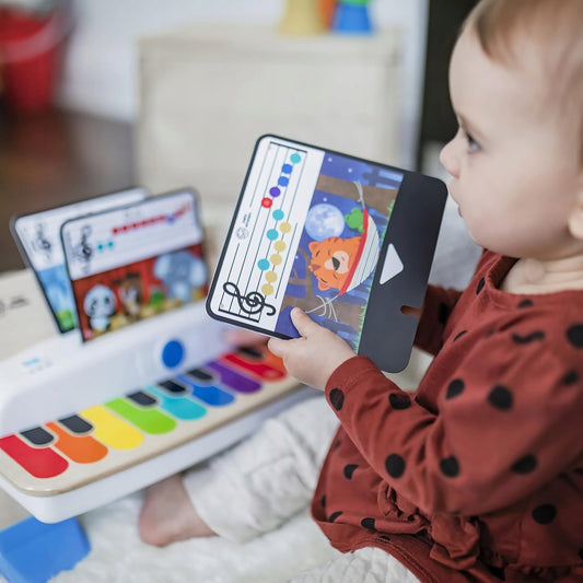 HAPE BABY EINSTEIN dřevěné dotykové pianinko + 5 hudebních karet