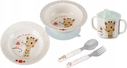 Jirafa Sophie set de vajilla de melamina 4 piezas