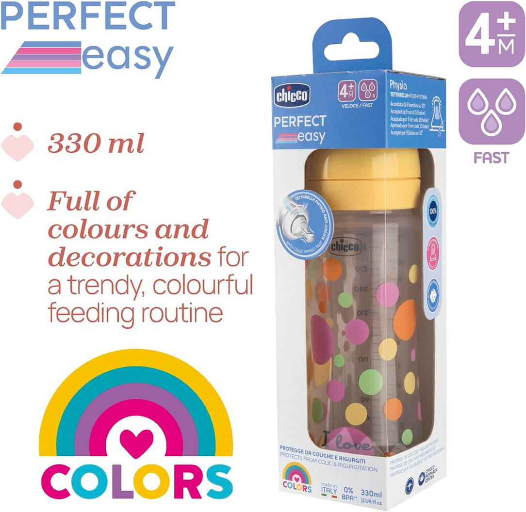 CHICCO μπιμπερό Perfect Easy 4 μηνών+ 300 ml