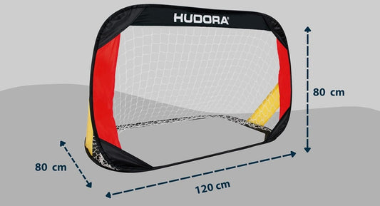 HUDORA porte Pop-Up per calcio 120x80x80 cm 2 pezzi + custodia