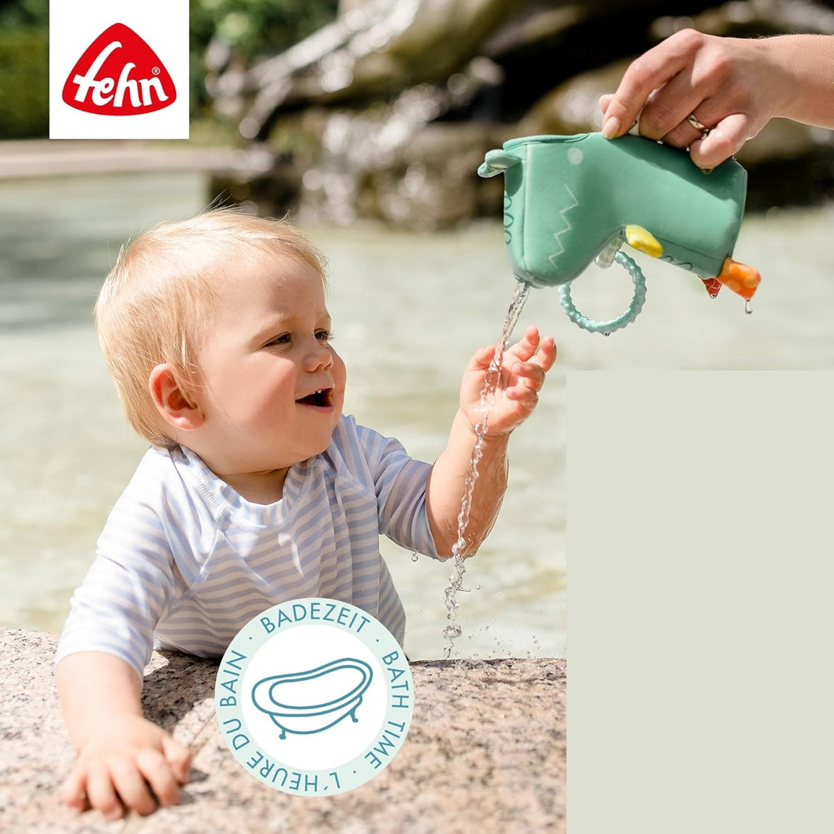 FEHN Plansch & Play κροκόδειλος ποτιστήρι παιχνίδι μπάνιου 10 x 16 εκ.