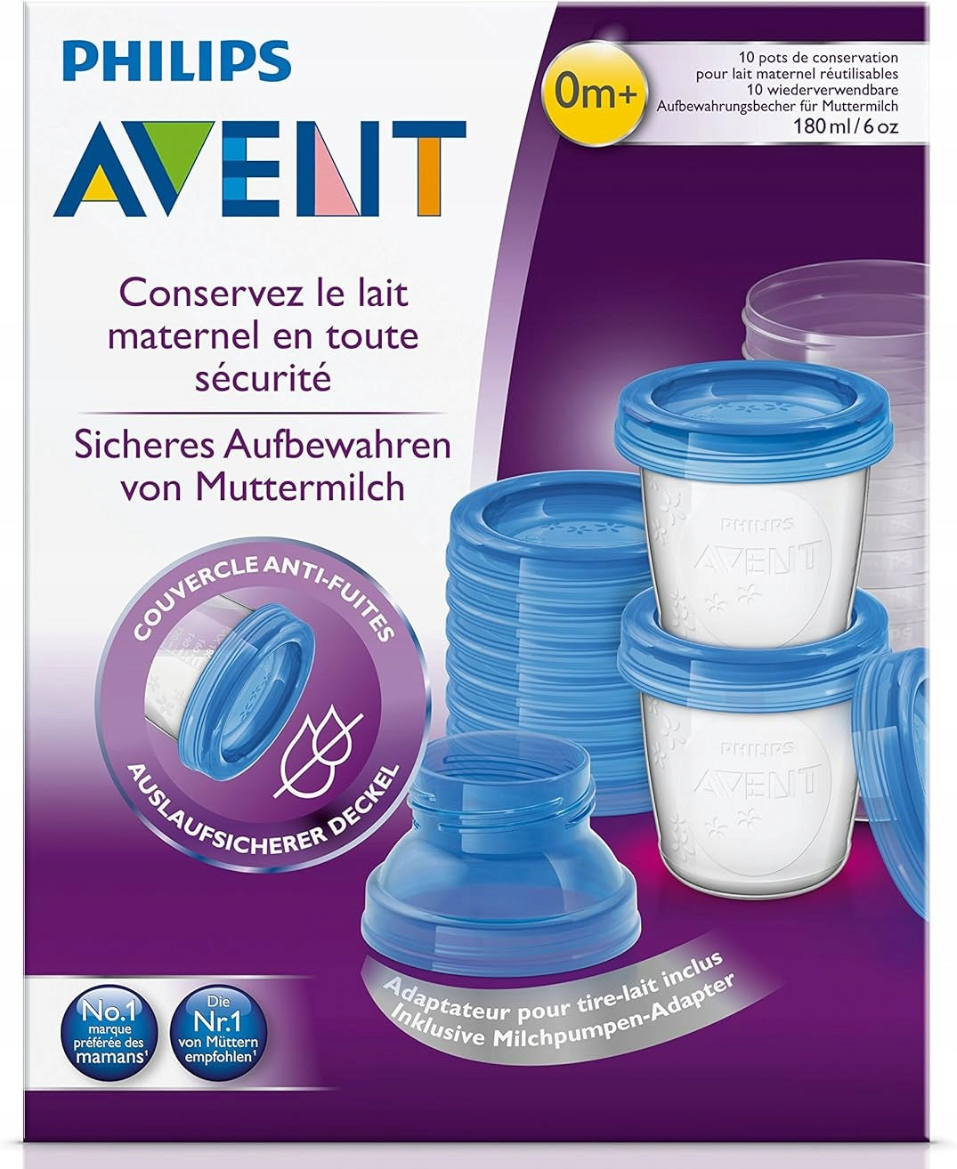 PHILIPS AVENT δοχεία φύλαξης τροφής x10 + αντάπτορες