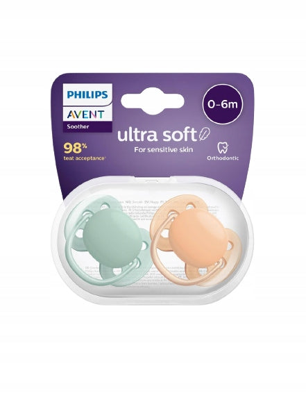 PHILIPS AVENT Ultra Soft πιπίλες x 2 0-6 μηνών