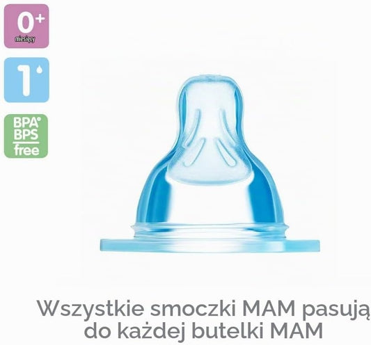 MAM θηλές για μπιμπερό μέγεθος 1 SkinSoft 0m+ x2