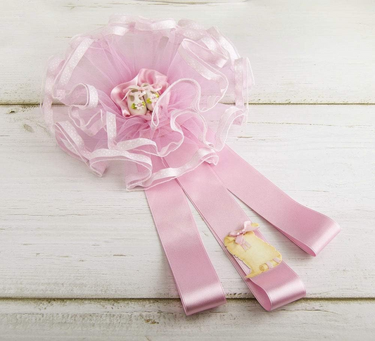 MARELI újszülött masni 32 cm kerámia tüll szatén