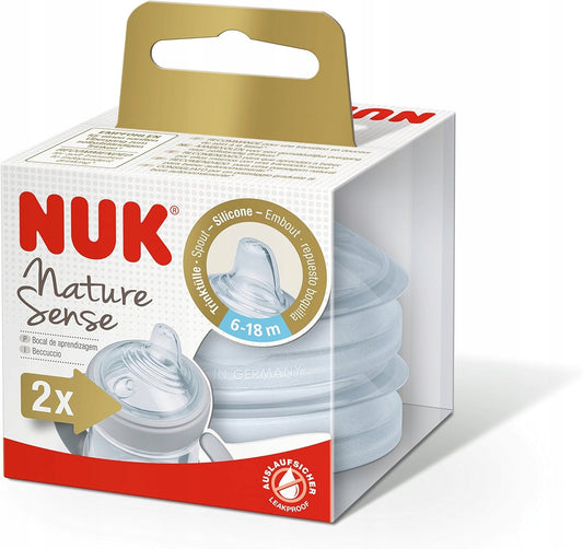 NUK Nature Sense θηλή μπιμπερό x2 6-18 μηνών