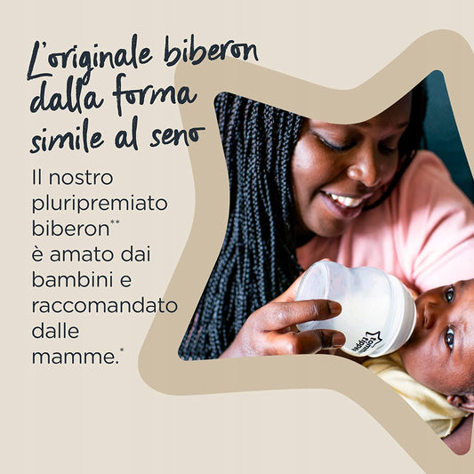 TOMMEE TIPPEE set iniziale biberon, tettarelle 8 pezzi