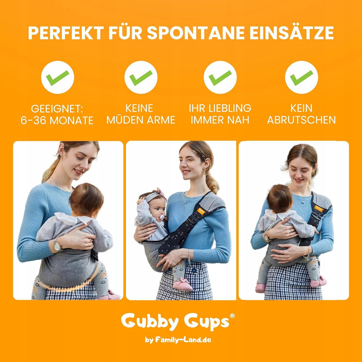 GUBBY GUPS μάρσιπος ΣΠΑΣΤΟΣ υφασμάτινος για έως 15 κιλά