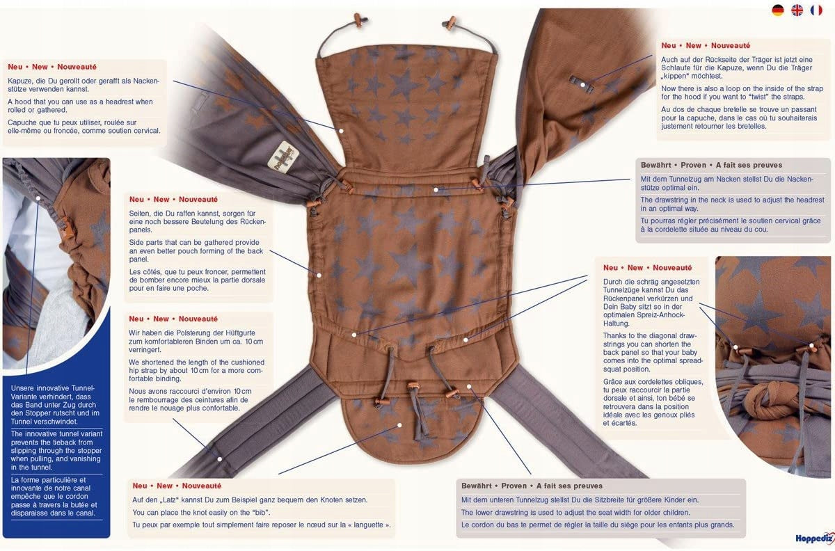 HOPPEDIZ hop-tye nosidełko ergonomiczne