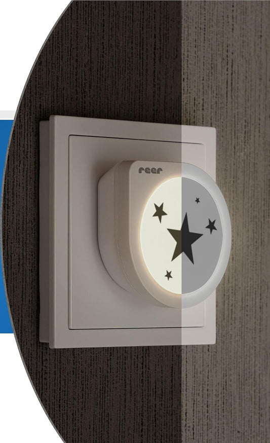 REER NightGuide Star νυχτερινό φωτάκι LED για πρίζα, αισθητήρας σκοταδιού