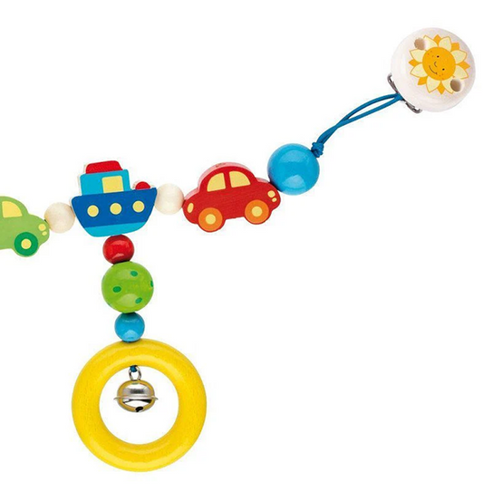 HEIMESS agățătoare din lemn cu clopoței pentru cărucior, pătuț, scaun auto 40 cm