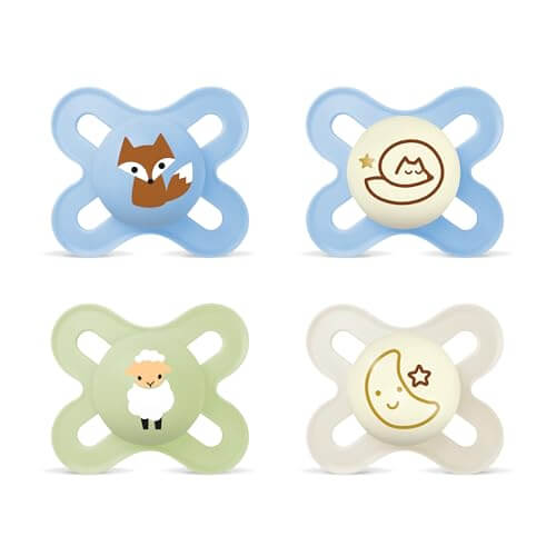MAM Original Start πιπίλες ηρεμίας Day&Night 0-2m x4 ΦΩΤΕΙΝΕΣ
