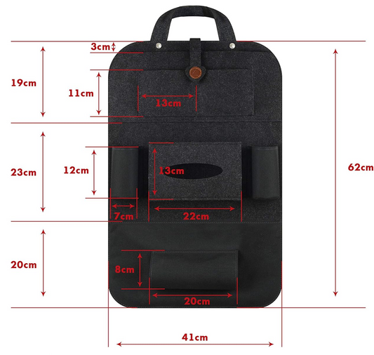 ALECAT protège-siège organisateur de voiture 41x62 cm