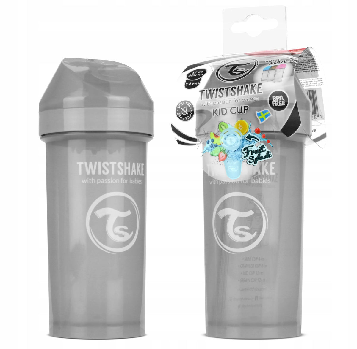 TWISTSHAKE ποτηράκι με καλαμάκι χωρίς διαρροές 360 ml 12m+ KID CUP – φωτογραφία προϊόντος 7