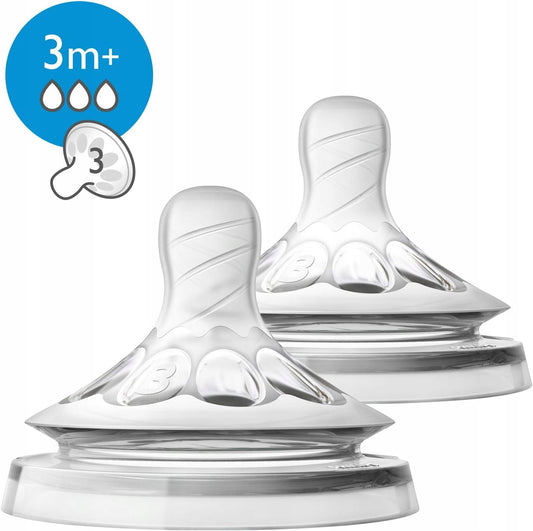 PHILIPS AVENT Φυσική θηλή 3μ+ x2