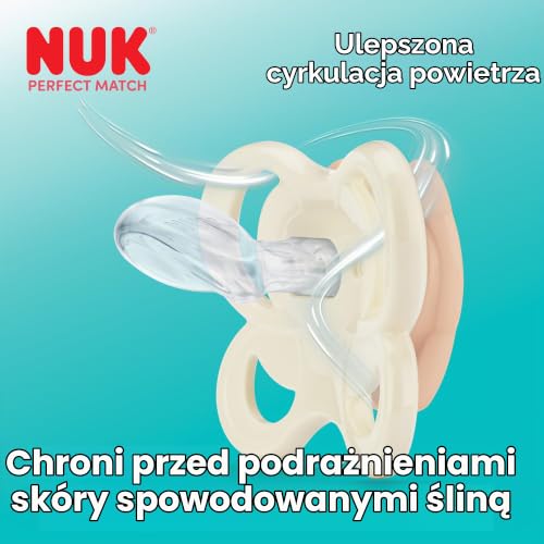 NUK Perfect Match Air Night πιπίλες 0-6 μηνών x2 ΦΩΣ