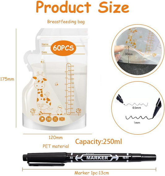 Borse per Conservare il Cibo 60pz 250ml