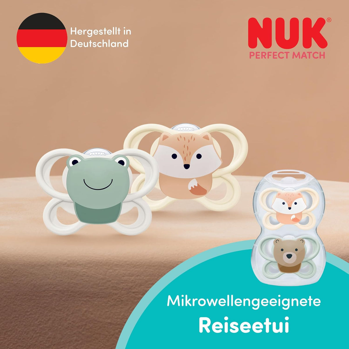 NUK Nalle Puh Air silikonugnapp 0-6m x2