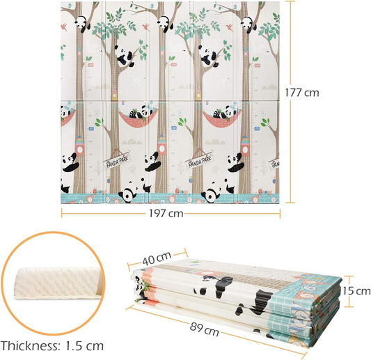BAMMAX tapis de jeu en mousse DOUBLE FACE 197x177x1,5