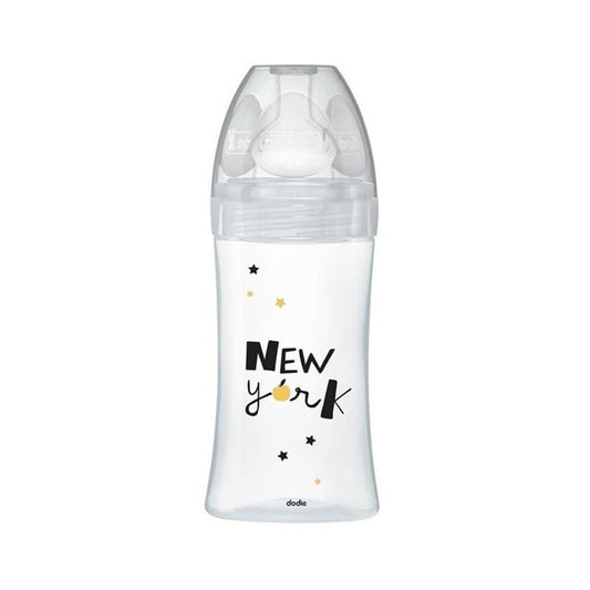 DODIE Sensation+ ΝΕΑ ΥΟΡΚΗ γυάλινο μπουκάλι 270 ml 0–6 μηνών θηλή 2 μέτρια ροή