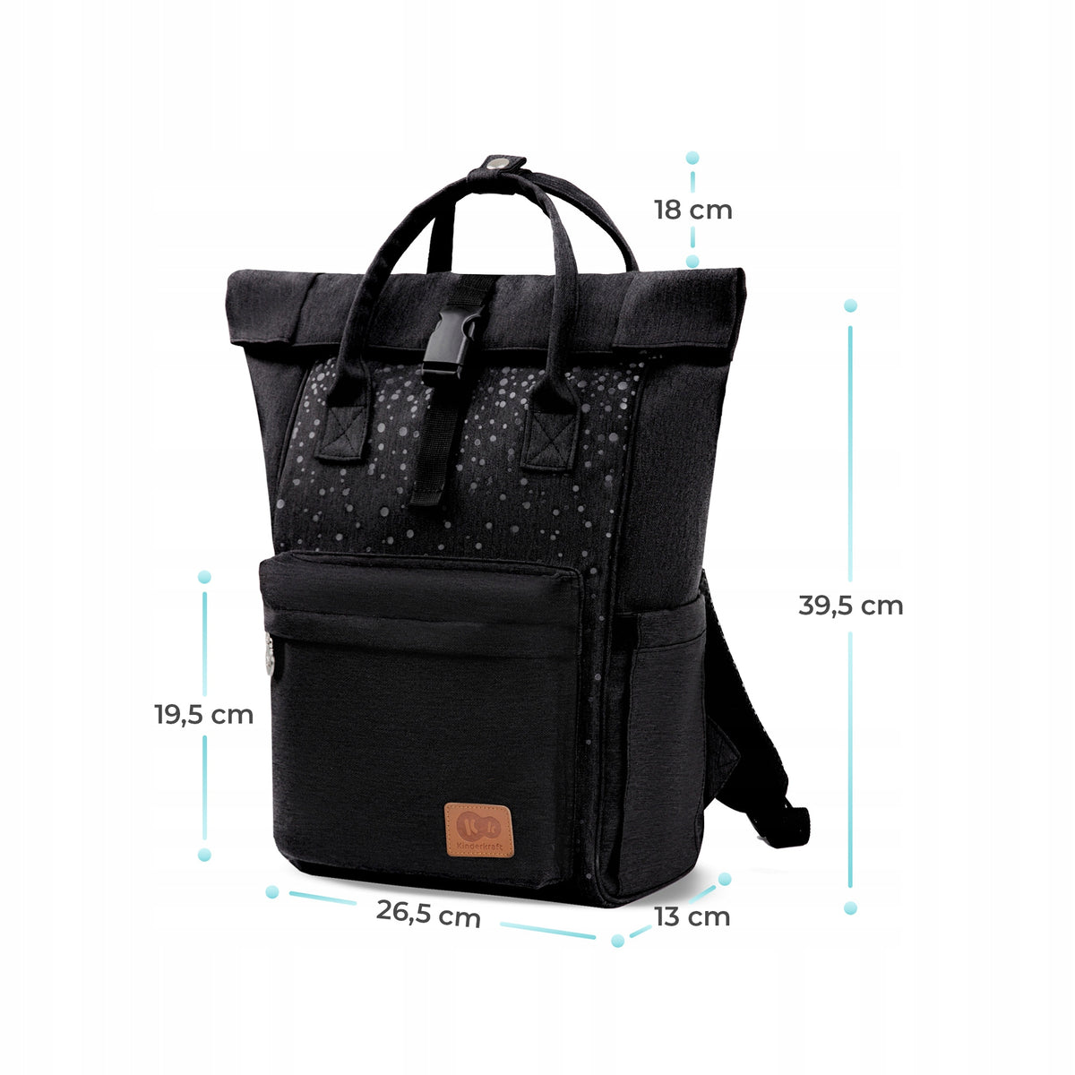 KINDERKRAFT MOONPACK CONFETTI Σακίδιο πλάτης για πάνες και αξεσουάρ