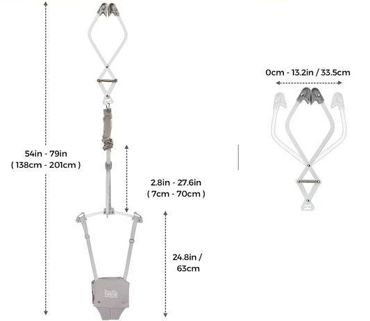 FUNLIO Hop sauteur de porte 6-24 mois jusqu'à 18 kg