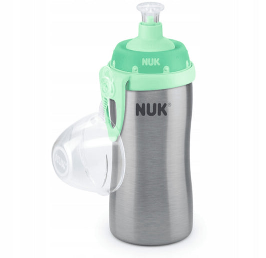 NUK Junior Cup ΜΠΟΥΚΑΛΙ ΑΝΟΞΕΙΔΩΤΟ ΑΤΣΑΛΙ στόμιο push-pull 215 ml